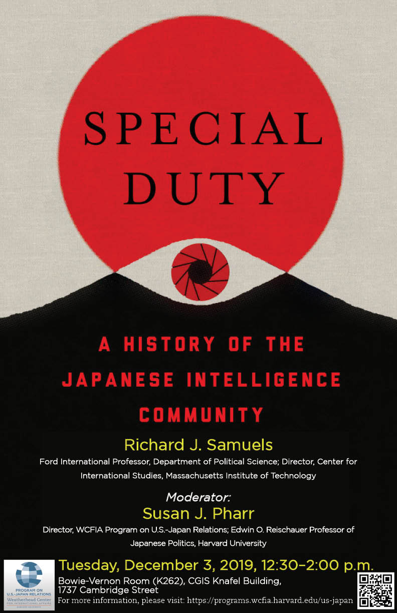 Special Duty A History of the Japanese Intelligence Community